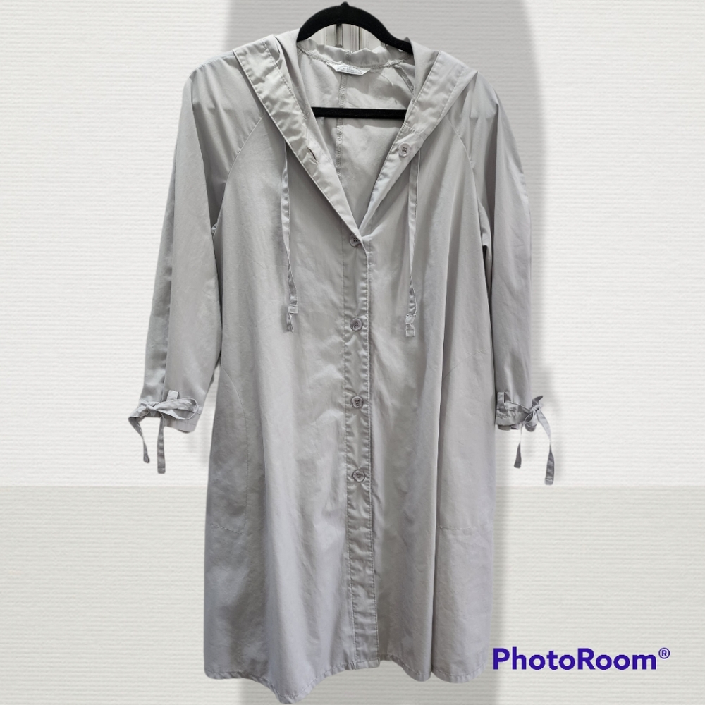 iCi International Classic by Bonders light weight oversize grey buttondown coat